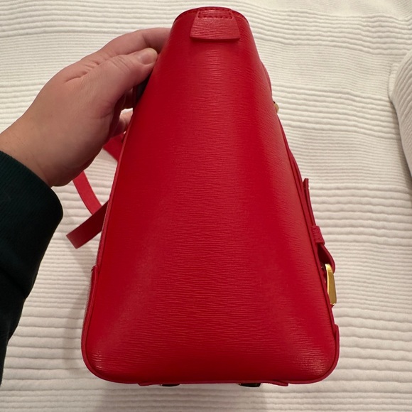 Senreve Midi Maestra in Red Chili Mimosa Leather - Crossbody/Backpack - Picture 4 of 8